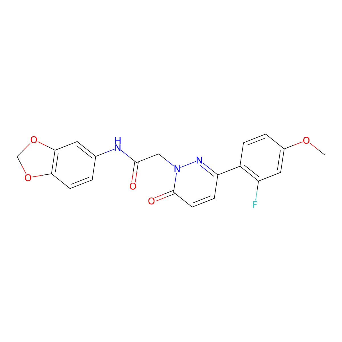 N-(1,3-benzodioxol-5-yl)-2-[3-(2-fluoro-4-methoxyphenyl)-6-oxopyridazin-1(6H)-yl]acetamide molecular structure, CAS 1246053-27-9
