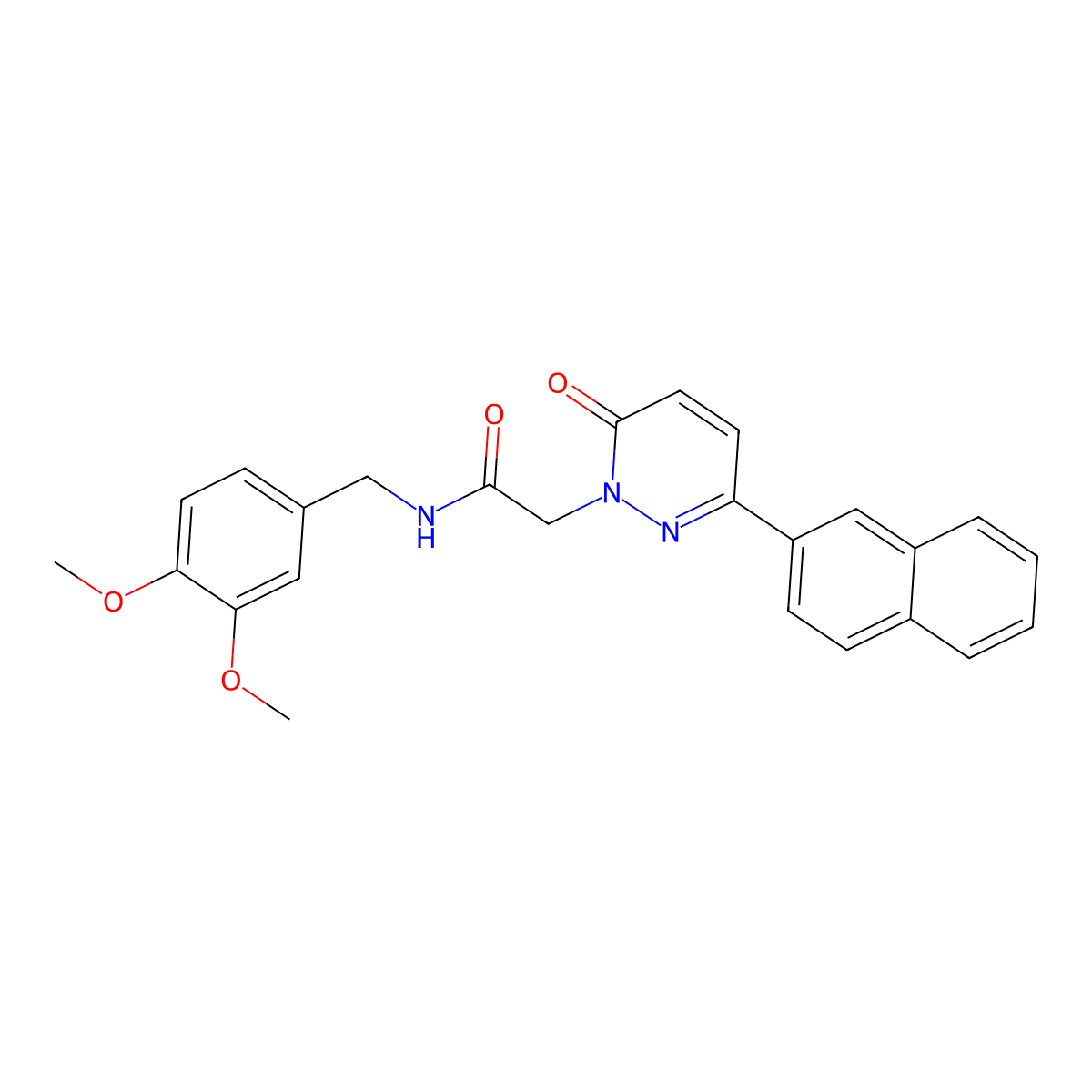 N-(3,4-dimethoxybenzyl)-2-[3-(naphthalen-2-yl)-6-oxopyridazin-1(6H)-yl]acetamide molecular structure, CAS 1246053-32-6