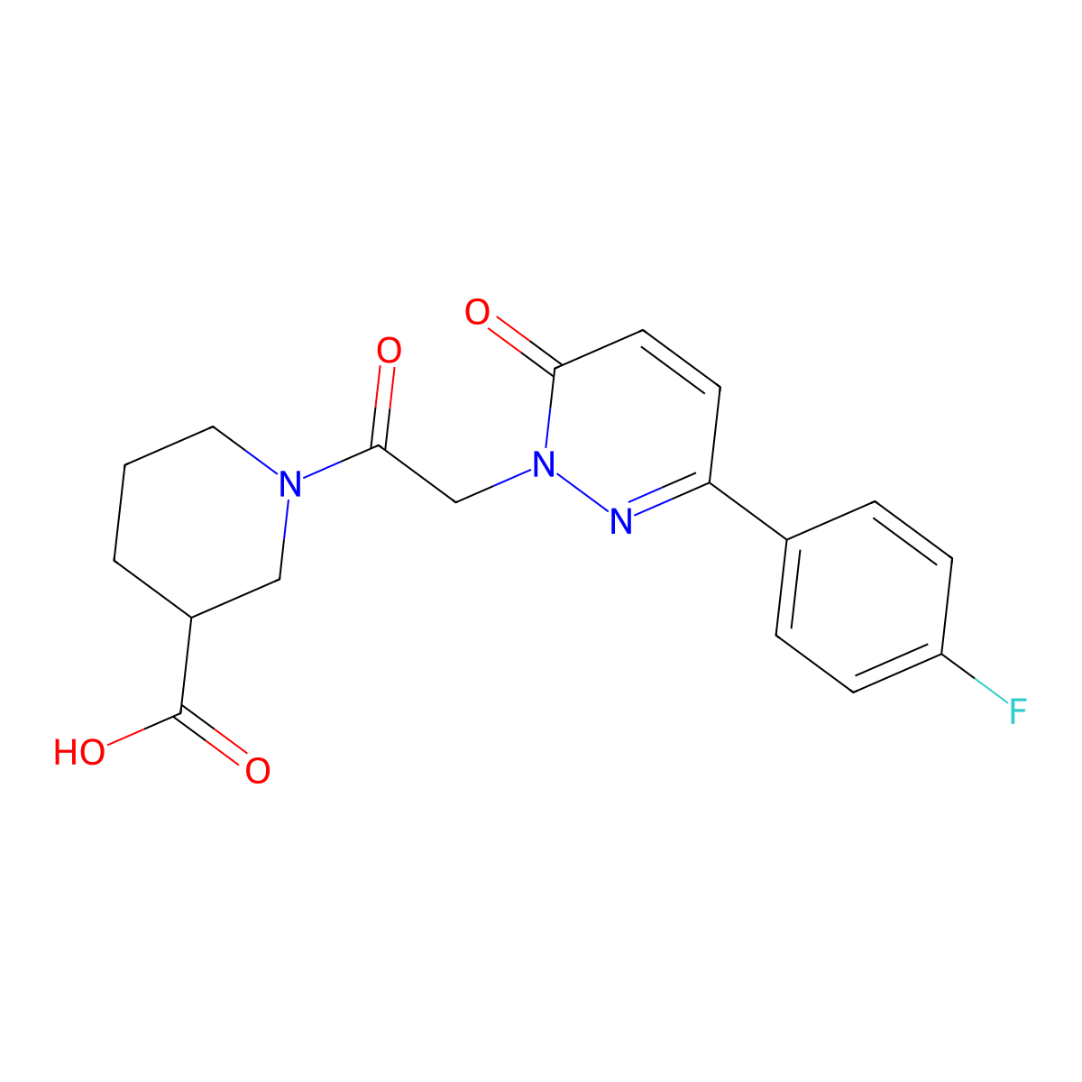 1-{[3-(4-fluorophenyl)-6-oxopyridazin-1(6H)-yl]acetyl}piperidine-3-carboxylic acid molecular structure, CAS 1246053-62-2