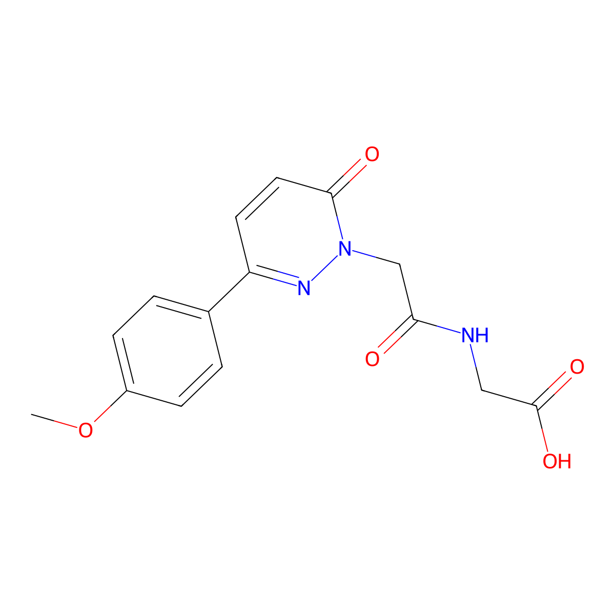 N-{[3-(4-methoxyphenyl)-6-oxopyridazin-1(6H)-yl]acetyl}glycine molecular structure, CAS 1246054-15-8