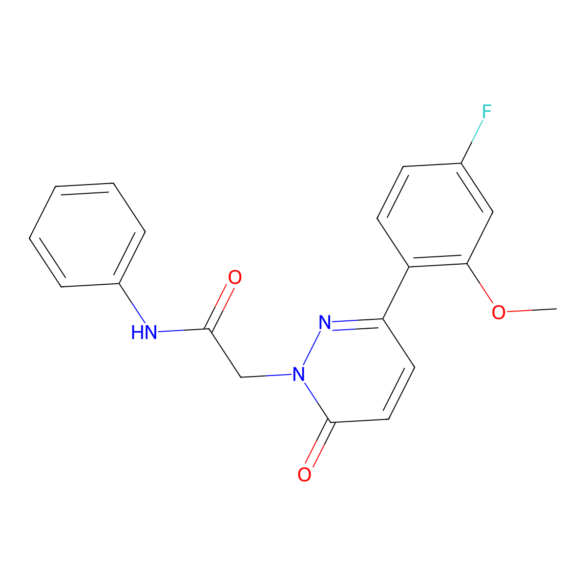 2-[3-(4-fluoro-2-methoxyphenyl)-6-oxopyridazin-1(6H)-yl]-N-phenylacetamide molecular structure, CAS 1246054-34-1