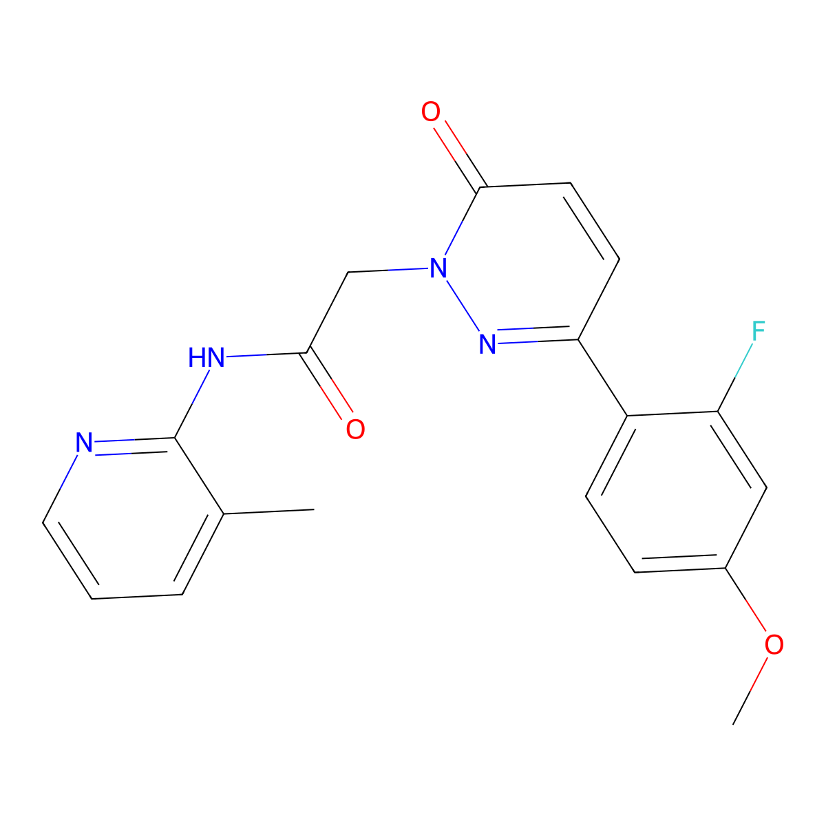 2-(3-(2-fluoro-4-methoxyphenyl)-6-oxopyridazin-1(6H)-yl)-N-(3-methylpyridin-2-yl)acetamide molecular structure, CAS 1246054-42-1