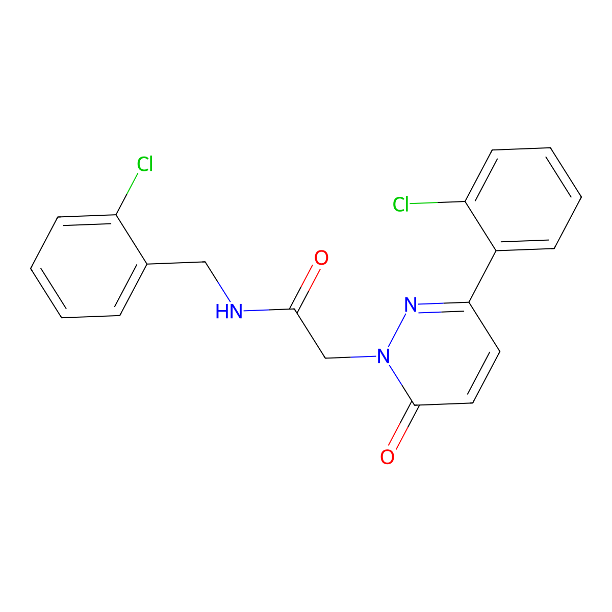 N-(2-chlorobenzyl)-2-[3-(2-chlorophenyl)-6-oxopyridazin-1(6H)-yl]acetamide molecular structure, CAS 1246055-83-3