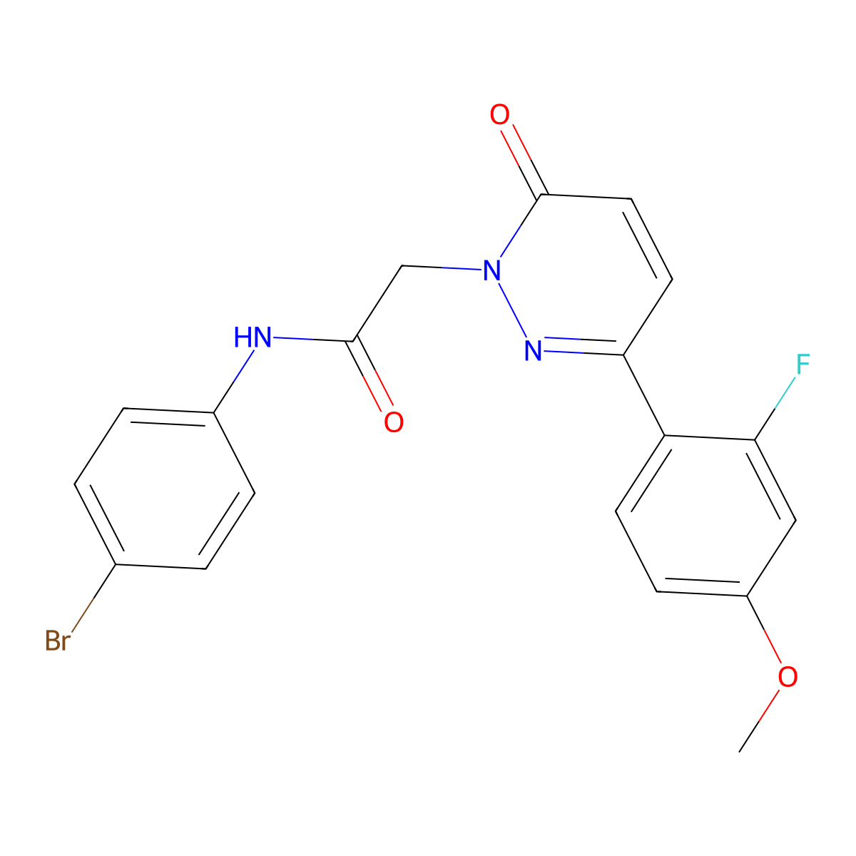 N-(4-bromophenyl)-2-[3-(2-fluoro-4-methoxyphenyl)-6-oxopyridazin-1(6H)-yl]acetamide molecular structure, CAS 1246055-84-4