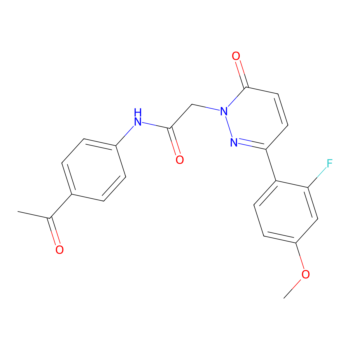 N-(4-acetylphenyl)-2-[3-(2-fluoro-4-methoxyphenyl)-6-oxopyridazin-1(6H)-yl]acetamide molecular structure, CAS 1246055-92-4