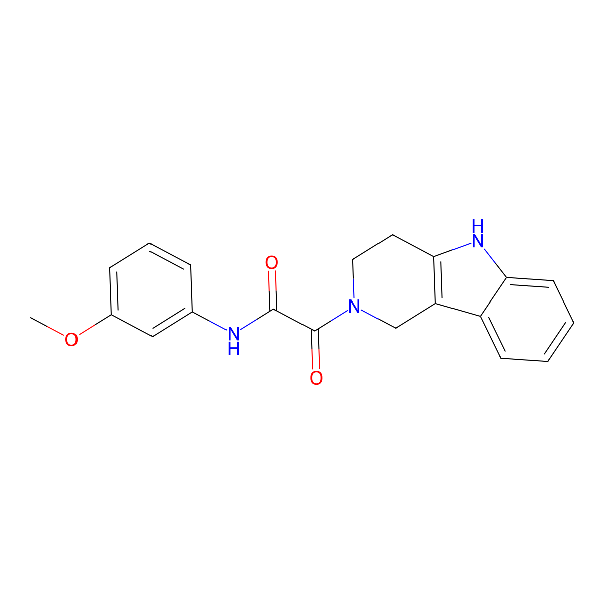 N-(3-methoxyphenyl)-2-oxo-2-(1,3,4,5-tetrahydro-2H-pyrido[4,3-b]indol-2-yl)acetamide molecular structure, CAS 1246055-96-8