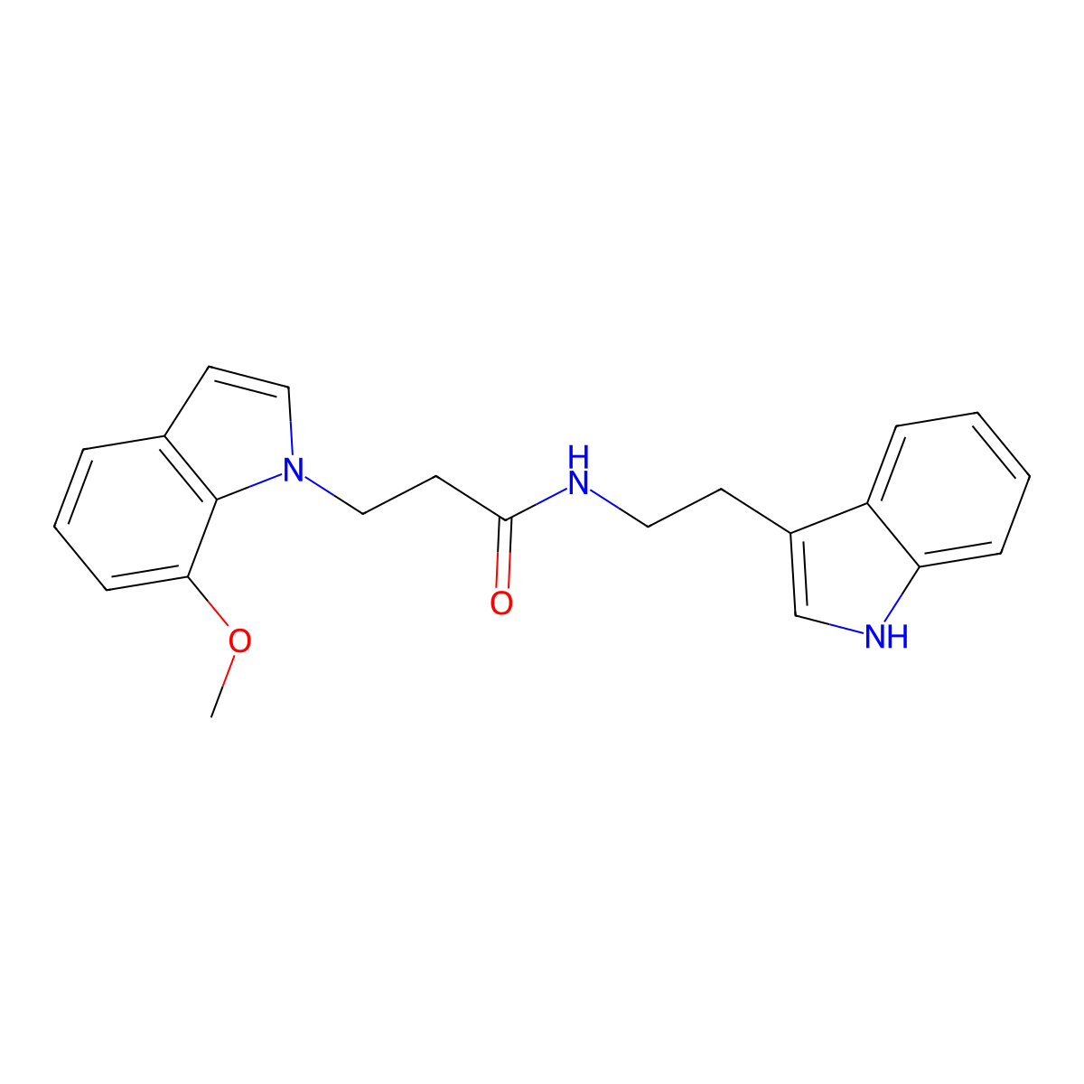 N-[2-(1H-indol-3-yl)ethyl]-3-(7-methoxy-1H-indol-1-yl)propanamide molecular structure, CAS 1246056-29-0