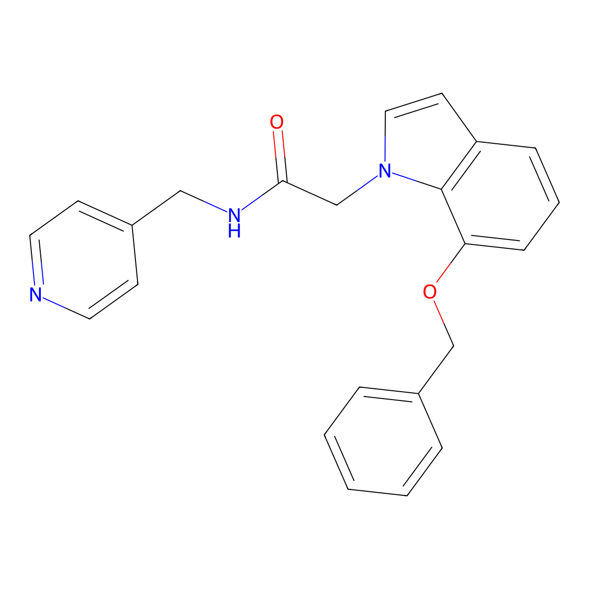 2-(7-(benzyloxy)-1H-indol-1-yl)-N-(pyridin-4-ylmethyl)acetamide molecular structure, CAS 1246056-35-8