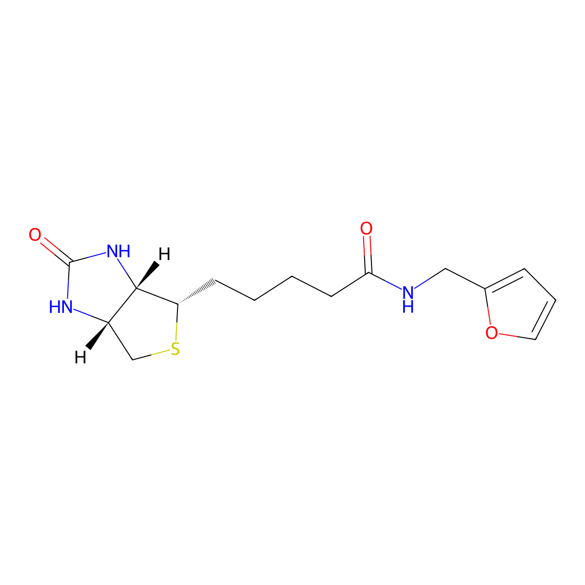 5-[(3aS,4S,6aR)-2-oxo-1,3,3a,4,6,6a-hexahydrothieno[3,4-d]imidazol-4-yl]-N-(furan-2-ylmethyl)pentanamide molecular structure, CAS 1246056-42-7