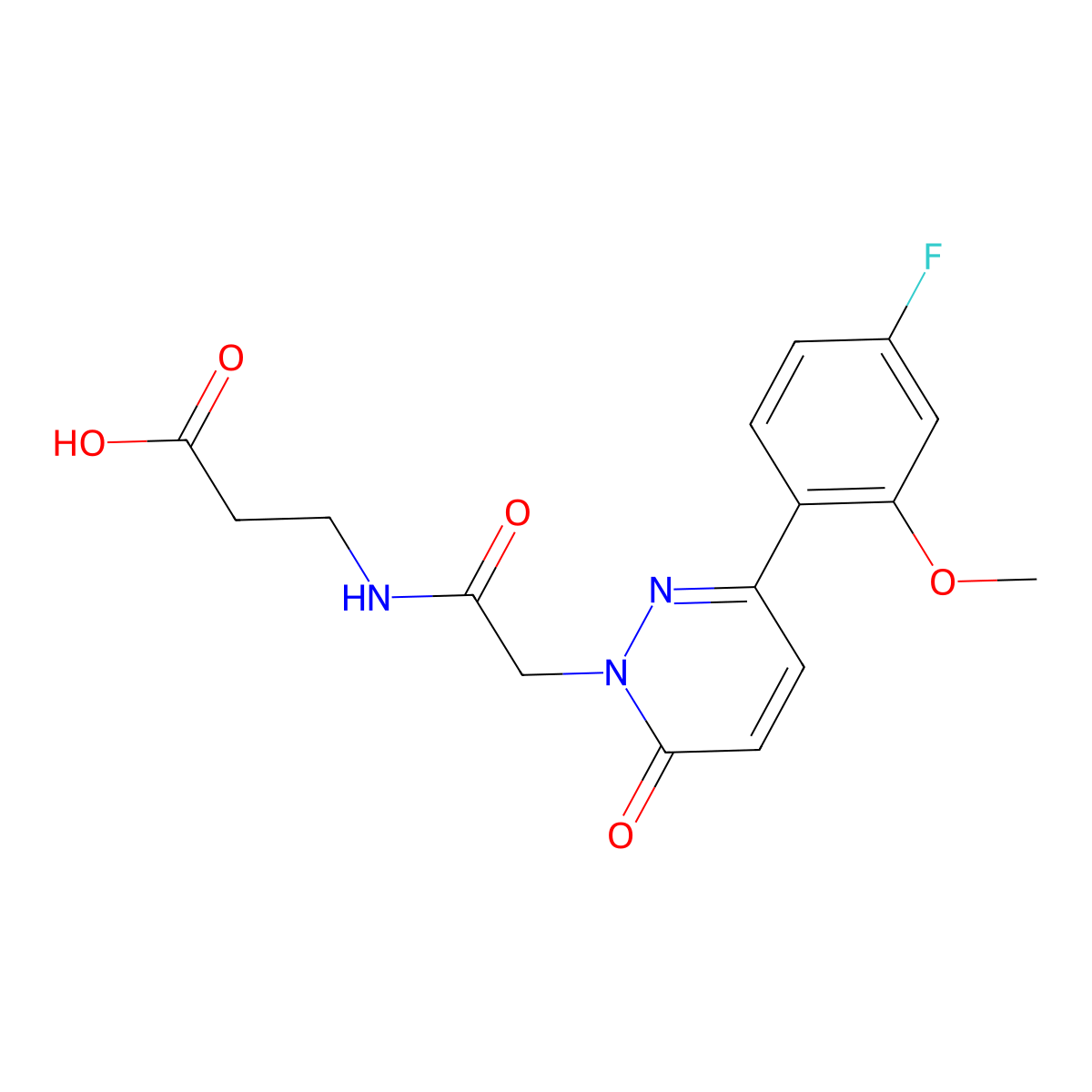 N-{[3-(4-fluoro-2-methoxyphenyl)-6-oxopyridazin-1(6H)-yl]acetyl}-beta-alanine molecular structure, CAS 1246056-48-3