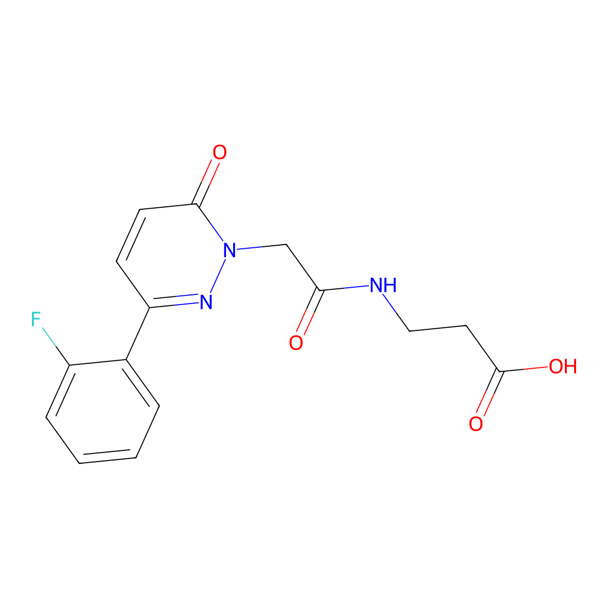 N-{[3-(2-fluorophenyl)-6-oxopyridazin-1(6H)-yl]acetyl}-beta-alanine molecular structure, CAS 1246057-16-8