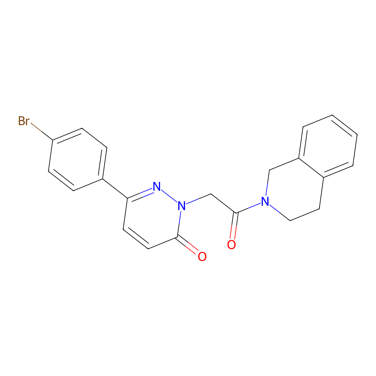 6-(4-bromophenyl)-2-(2-(3,4-dihydroisoquinolin-2(1H)-yl)-2-oxoethyl)pyridazin-3(2H)-one molecular structure, CAS 1246058-24-1