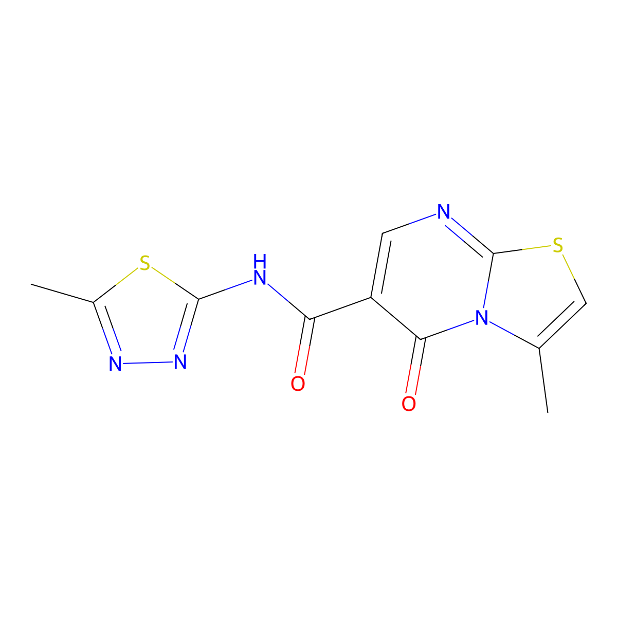 3-methyl-N-[(2Z)-5-methyl-1,3,4-thiadiazol-2(3H)-ylidene]-5-oxo-5H-[1,3]thiazolo[3,2-a]pyrimidine-6-carboxamide molecular structure, CAS 1246058-28-5