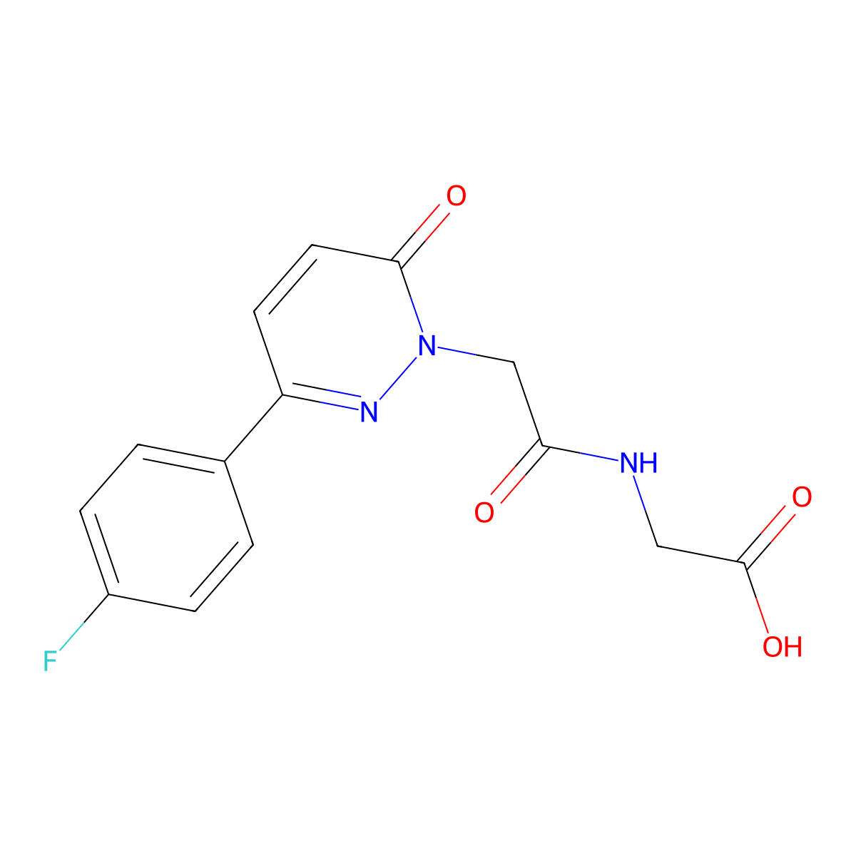 N-{[3-(4-fluorophenyl)-6-oxopyridazin-1(6H)-yl]acetyl}glycine molecular structure, CAS 1246059-06-2