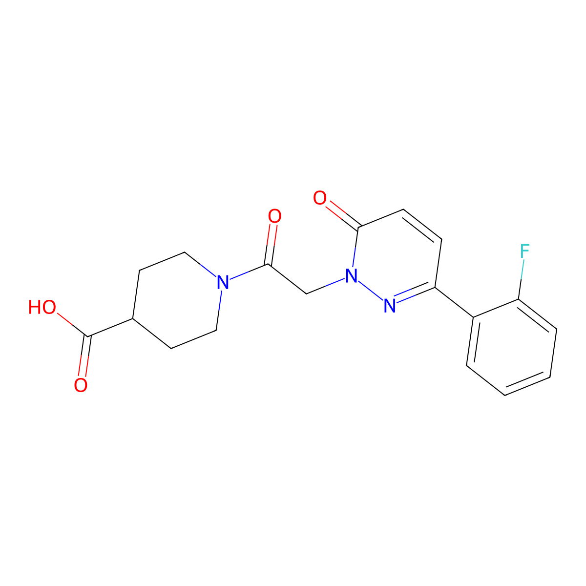 1-{[3-(2-fluorophenyl)-6-oxopyridazin-1(6H)-yl]acetyl}piperidine-4-carboxylic acid molecular structure, CAS 1246059-16-4