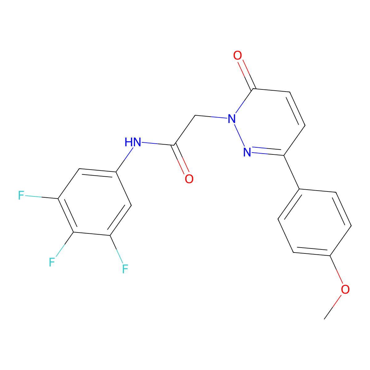 2-[3-(4-methoxyphenyl)-6-oxopyridazin-1(6H)-yl]-N-(3,4,5-trifluorophenyl)acetamide molecular structure, CAS 1246059-47-1