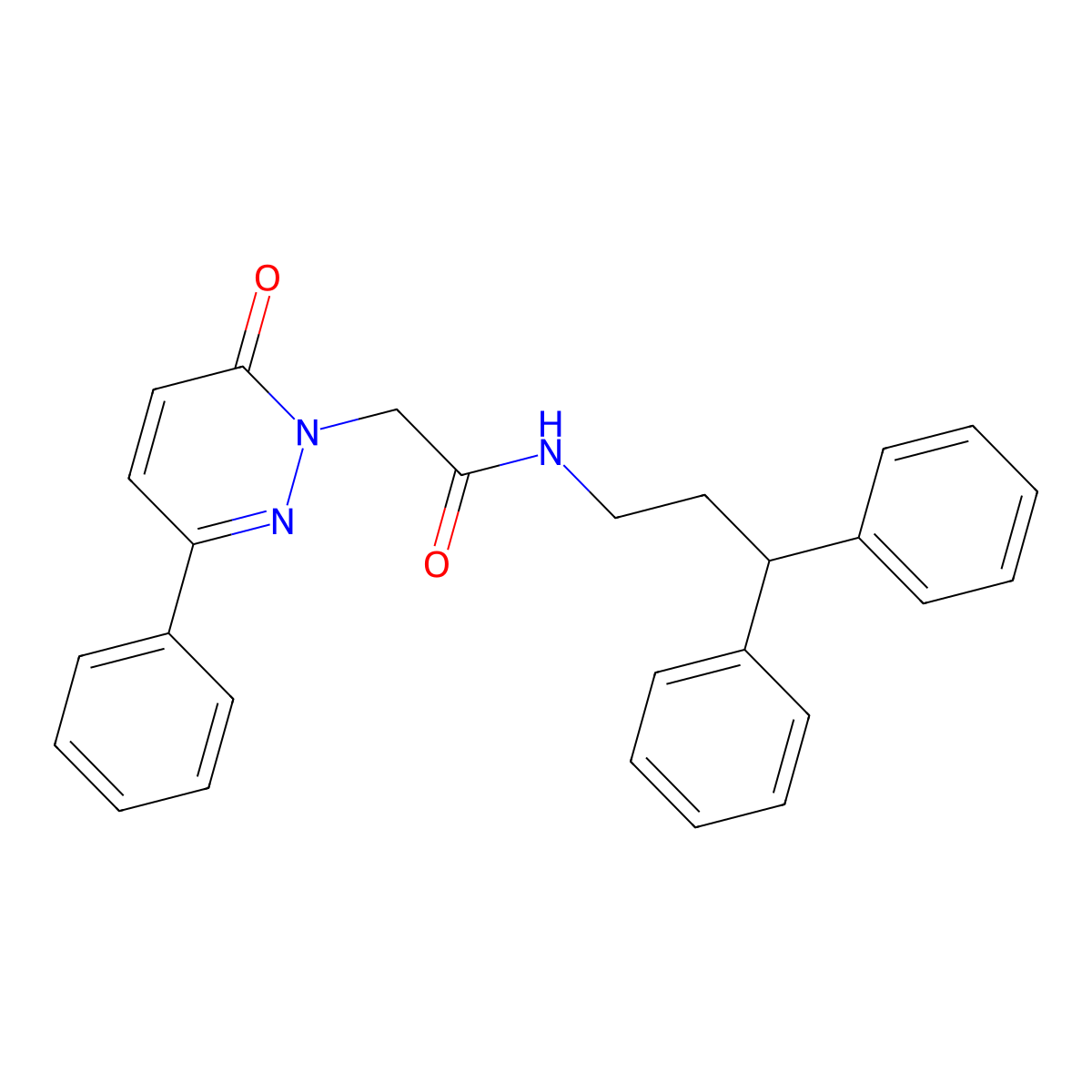 N-(3,3-diphenylpropyl)-2-(6-oxo-3-phenylpyridazin-1(6H)-yl)acetamide molecular structure, CAS 1246059-94-8