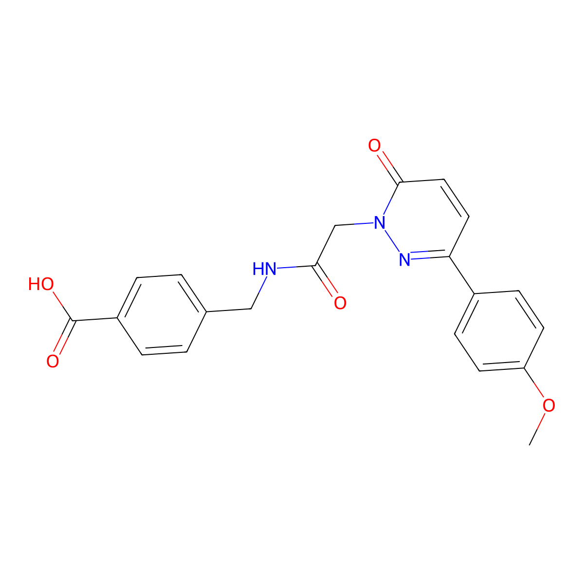 4-[({[3-(4-methoxyphenyl)-6-oxopyridazin-1(6H)-yl]acetyl}amino)methyl]benzoic acid molecular structure, CAS 1246059-98-2