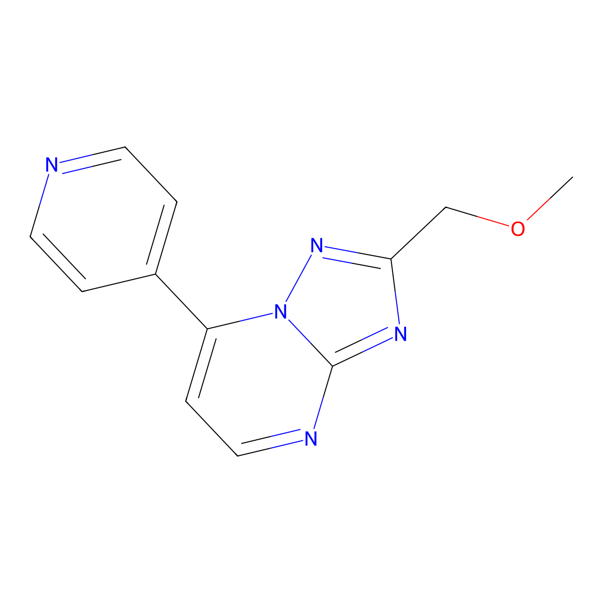 2-(Methoxymethyl)-7-(pyridin-4-yl)[1,2,4]triazolo[1,5-a]pyrimidine molecular structure, CAS 1246060-13-8