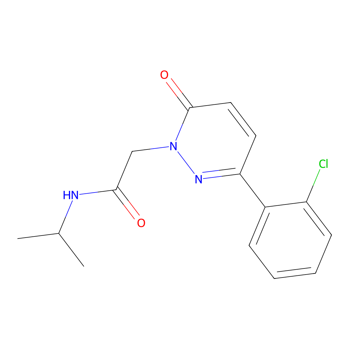 2-[3-(2-chlorophenyl)-6-oxo-1(6H)-pyridazinyl]-N~1~-isopropylacetamide molecular structure, CAS 1246060-25-2