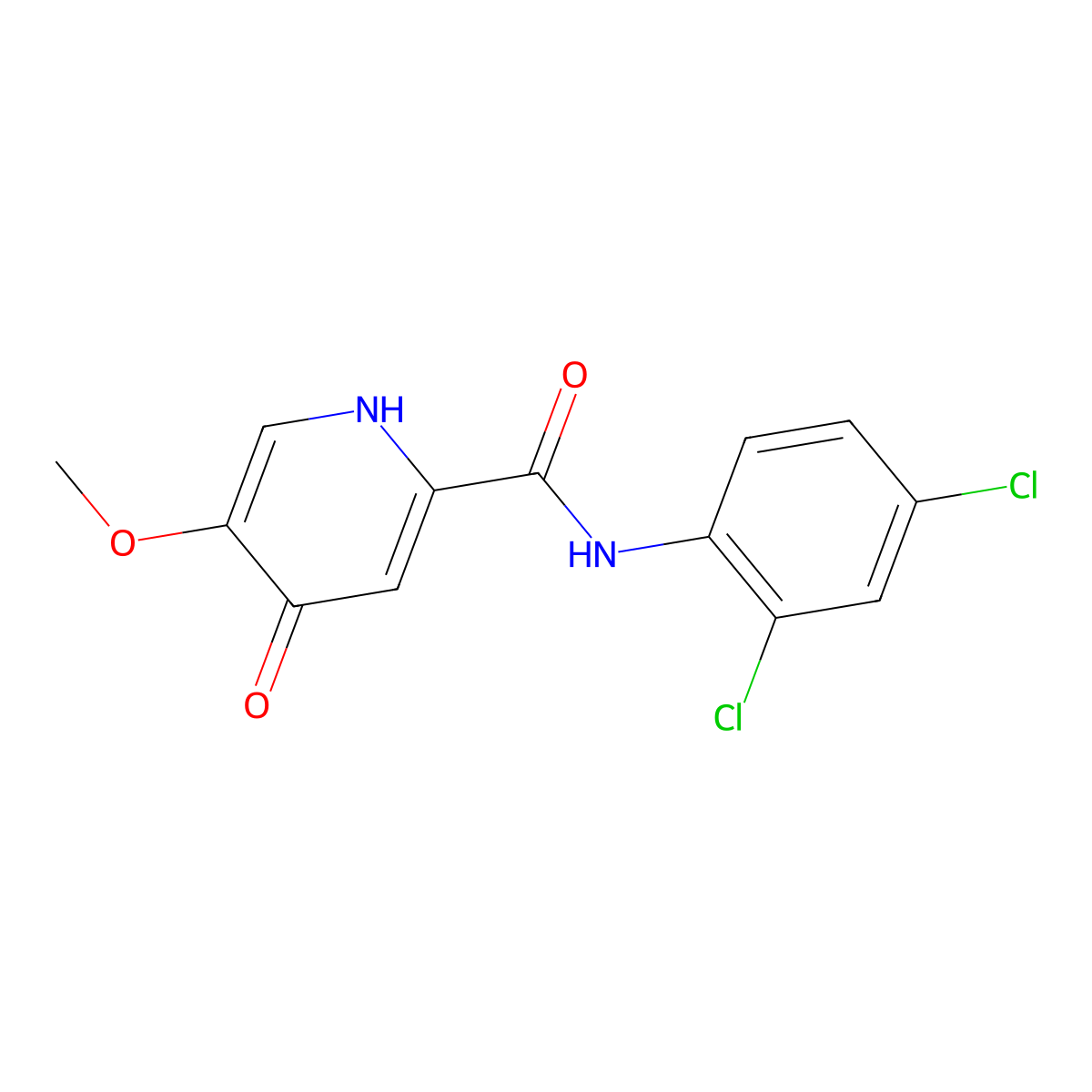 N-(2,4-dichlorophenyl)-4-hydroxy-5-methoxypyridine-2-carboxamide molecular structure, CAS 1246060-75-2
