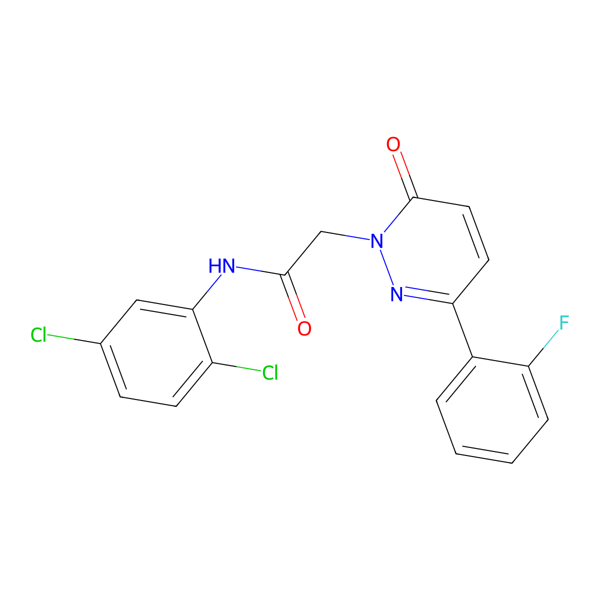 N-(2,5-dichlorophenyl)-2-[3-(2-fluorophenyl)-6-oxopyridazin-1(6H)-yl]acetamide molecular structure, CAS 1246061-06-2