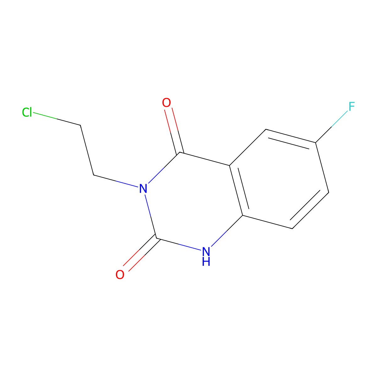 3-(2-chloroethyl)-6-fluoroquinazoline-2,4(1H,3H)-dione molecular structure, CAS 1246061-38-0