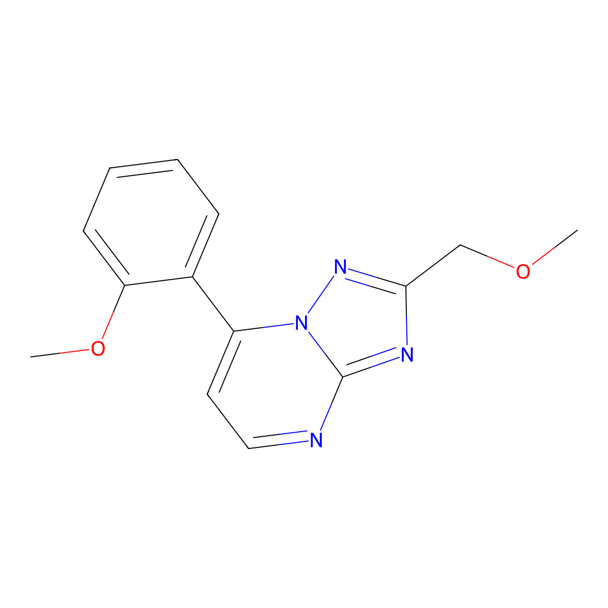 2-(Methoxymethyl)-7-(2-methoxyphenyl)[1,2,4]triazolo[1,5-a]pyrimidine molecular structure, CAS 1246061-76-6