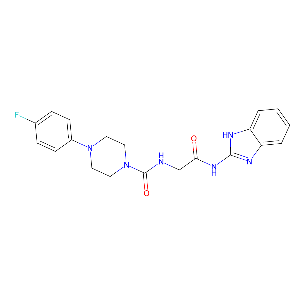 N-[2-(1H-benzimidazol-2-ylamino)-2-oxoethyl]-4-(4-fluorophenyl)piperazine-1-carboxamide molecular structure, CAS 1246062-11-2