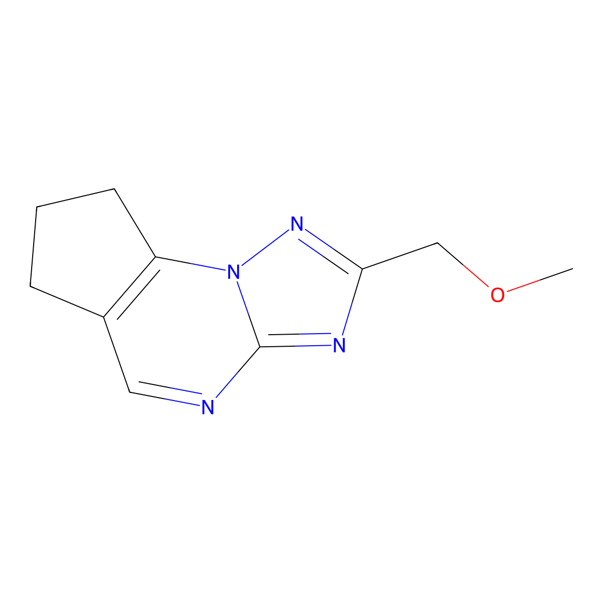 2-(methoxymethyl)-7,8-dihydro-6H-cyclopenta[e][1,2,4]triazolo[1,5-a]pyrimidine molecular structure, CAS 1246062-32-7