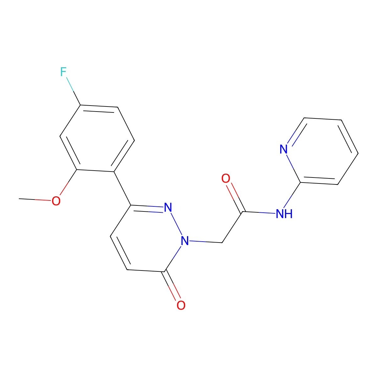 2-[3-(4-fluoro-2-methoxyphenyl)-6-oxopyridazin-1(6H)-yl]-N-(pyridin-2-yl)acetamide molecular structure, CAS 1246062-95-2