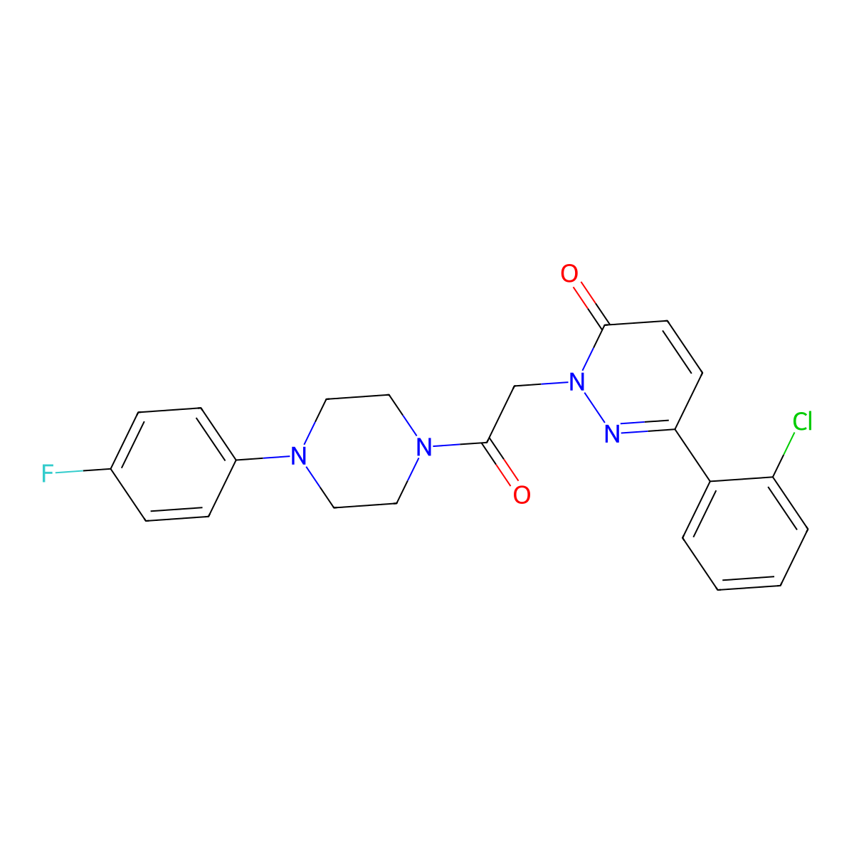 6-(2-chlorophenyl)-2-{2-[4-(4-fluorophenyl)piperazino]-2-oxoethyl}-3(2H)-pyridazinone molecular structure, CAS 1246063-32-0