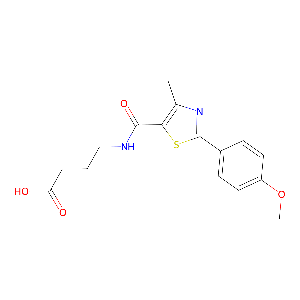 4-({[2-(4-Methoxyphenyl)-4-methyl-1,3-thiazol-5-yl]carbonyl}amino)butanoic acid molecular structure, CAS 1246063-63-7