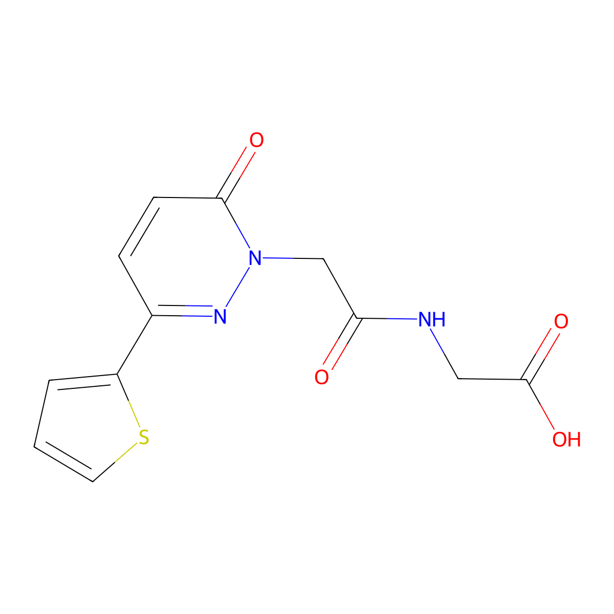 N-{[6-oxo-3-(thiophen-2-yl)pyridazin-1(6H)-yl]acetyl}glycine molecular structure, CAS 1246063-93-3