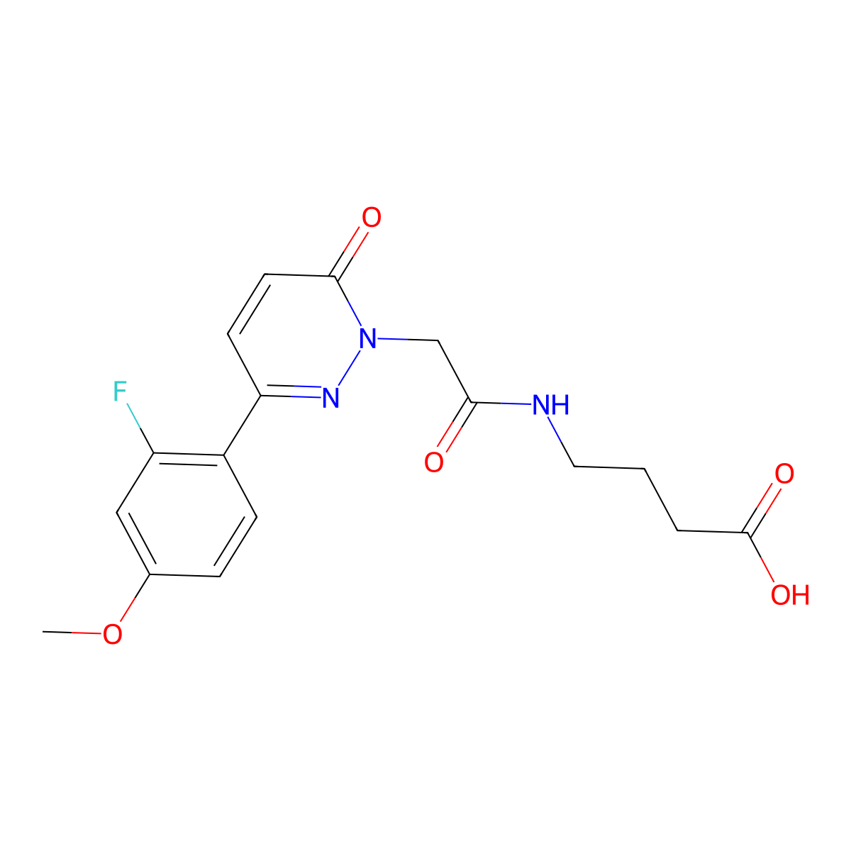 4-({[3-(2-fluoro-4-methoxyphenyl)-6-oxopyridazin-1(6H)-yl]acetyl}amino)butanoic acid molecular structure, CAS 1246064-19-6