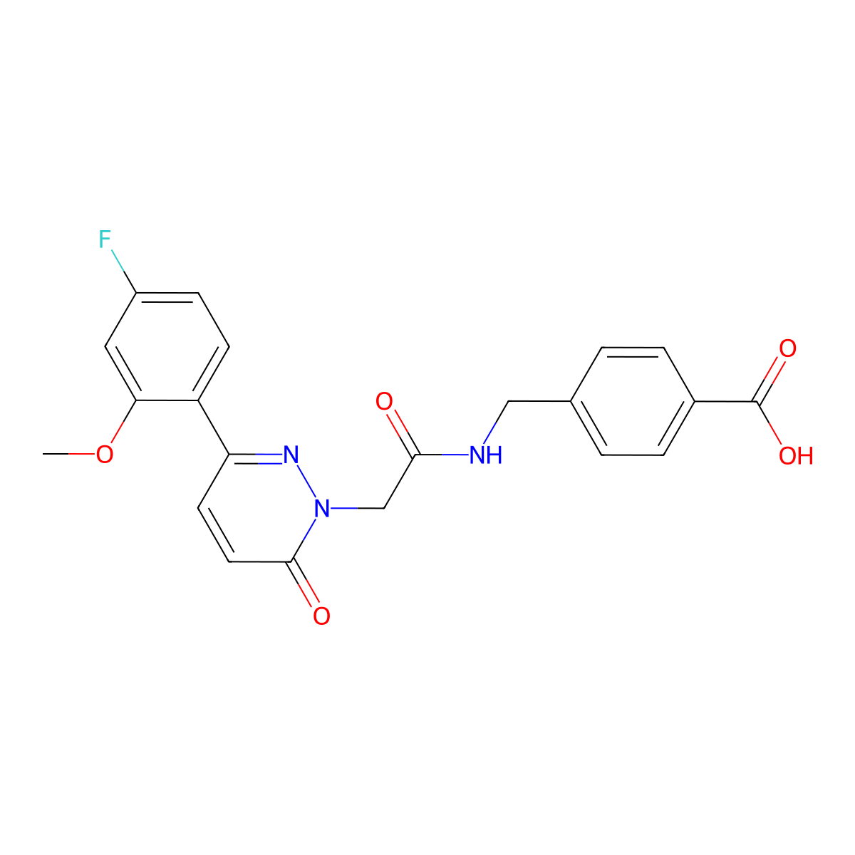 4-[({[3-(4-fluoro-2-methoxyphenyl)-6-oxopyridazin-1(6H)-yl]acetyl}amino)methyl]benzoic acid molecular structure, CAS 1246064-28-7