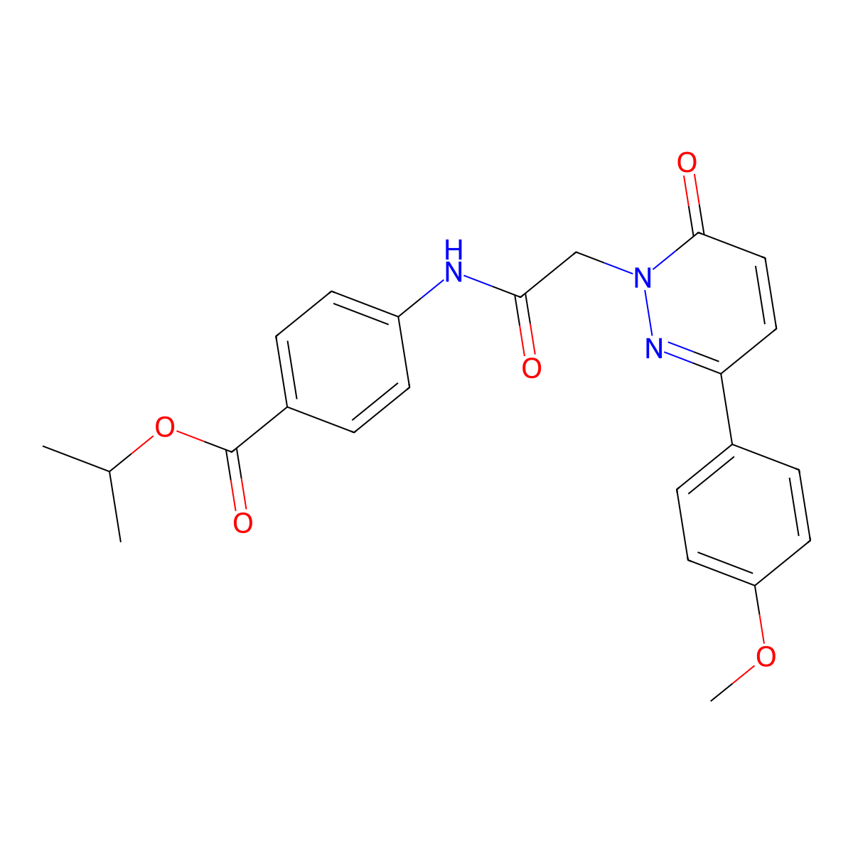 propan-2-yl 4-({[3-(4-methoxyphenyl)-6-oxopyridazin-1(6H)-yl]acetyl}amino)benzoate molecular structure, CAS 1246064-31-2