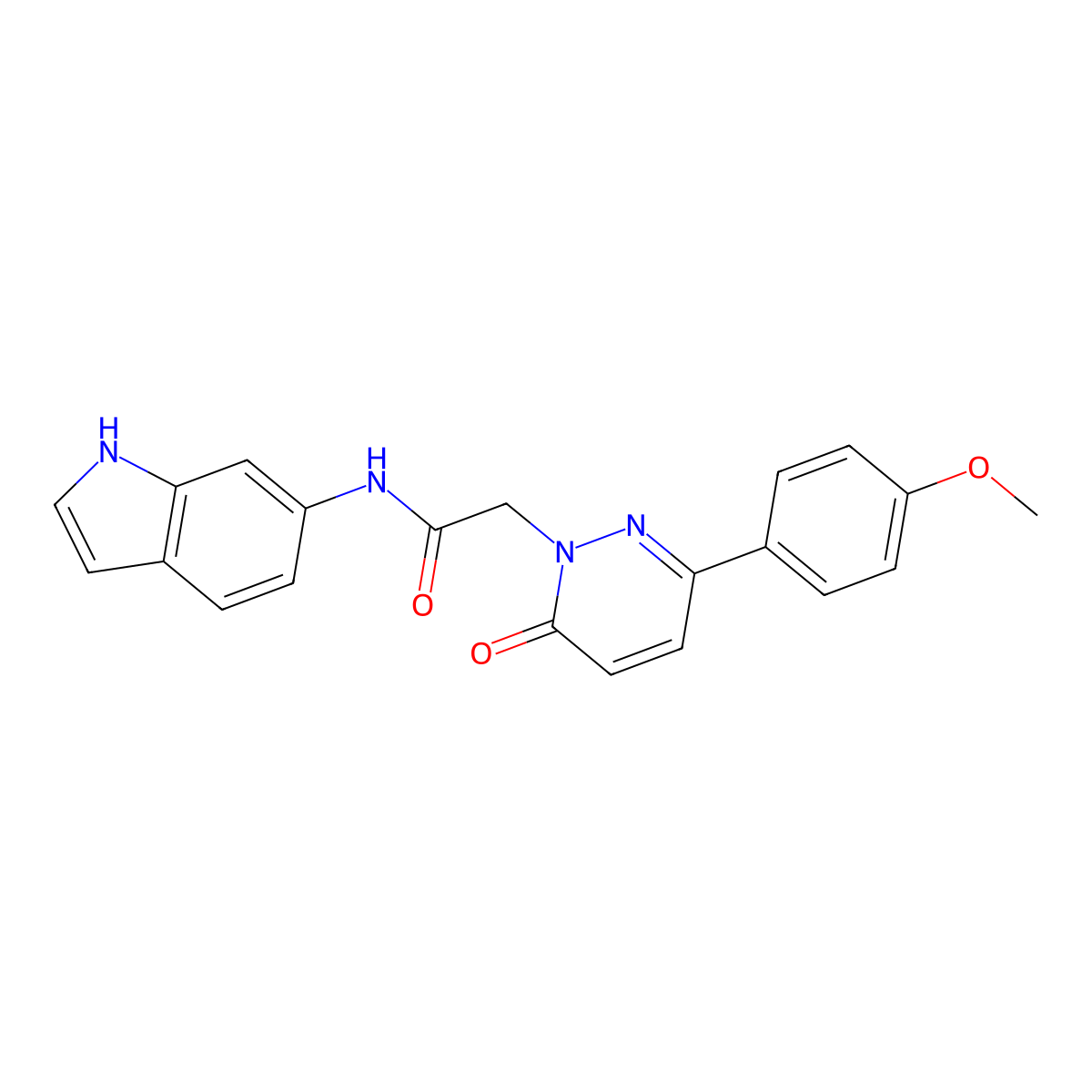 N-(1H-indol-6-yl)-2-[3-(4-methoxyphenyl)-6-oxopyridazin-1(6H)-yl]acetamide molecular structure, CAS 1246064-48-1