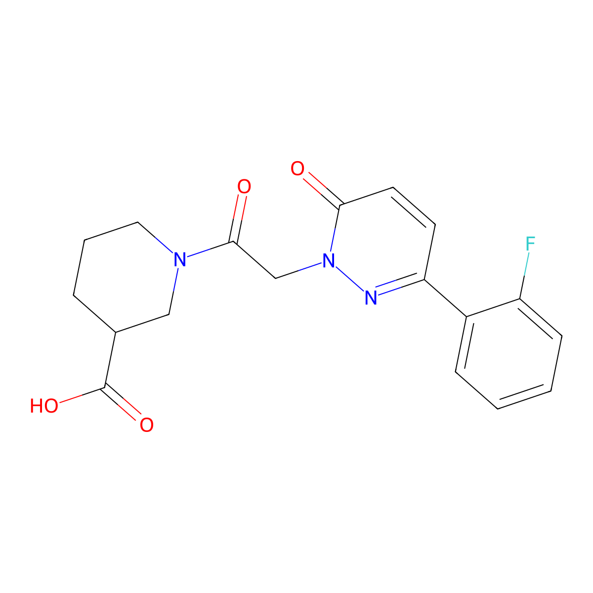 1-{[3-(2-fluorophenyl)-6-oxopyridazin-1(6H)-yl]acetyl}piperidine-3-carboxylic acid molecular structure, CAS 1246064-55-0