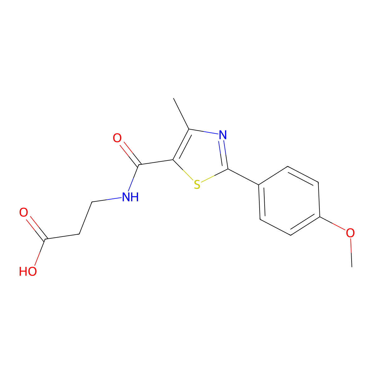 N-{[2-(4-methoxyphenyl)-4-methyl-1,3-thiazol-5-yl]carbonyl}-beta-alanine molecular structure, CAS 1246064-60-7