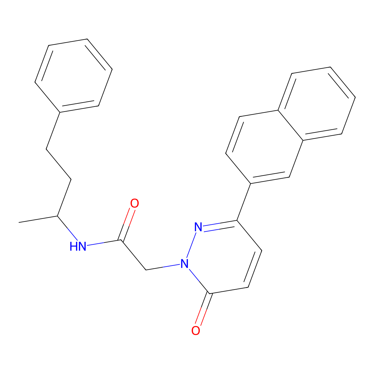 2-(3-(naphthalen-2-yl)-6-oxopyridazin-1(6H)-yl)-N-(4-phenylbutan-2-yl)acetamide molecular structure, CAS 1246067-04-8