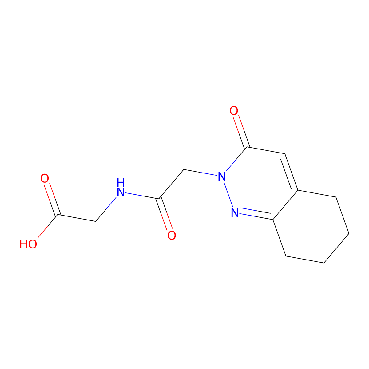 N-[(3-oxo-5,6,7,8-tetrahydrocinnolin-2(3H)-yl)acetyl]glycine molecular structure, CAS 1246067-59-3