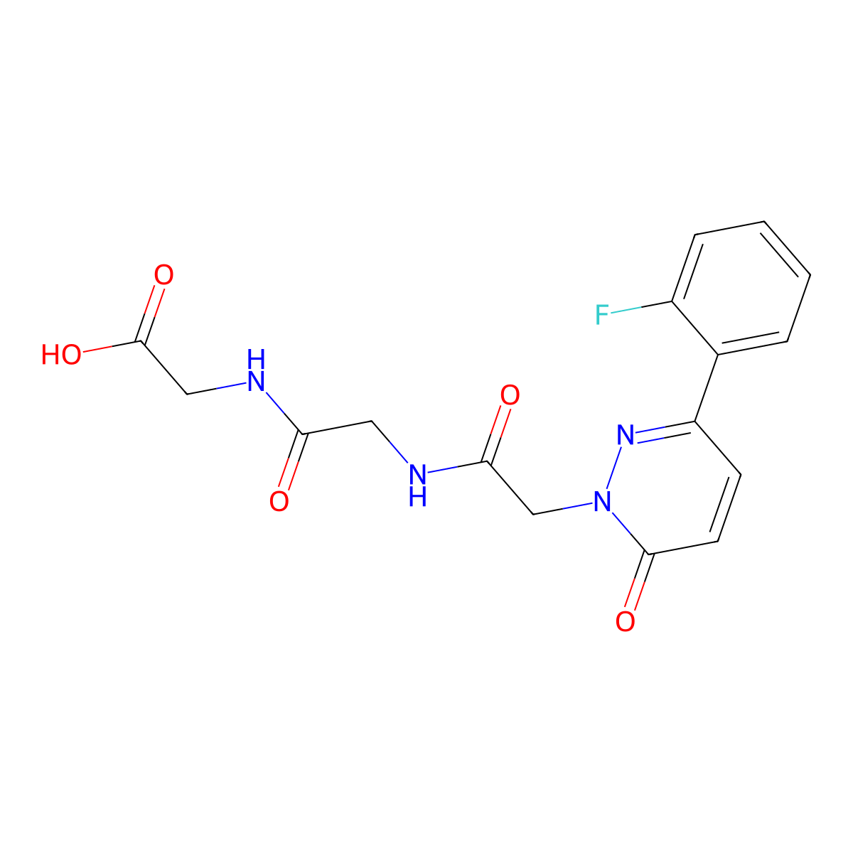 N-{[3-(2-fluorophenyl)-6-oxopyridazin-1(6H)-yl]acetyl}glycylglycine molecular structure, CAS 1246069-14-6