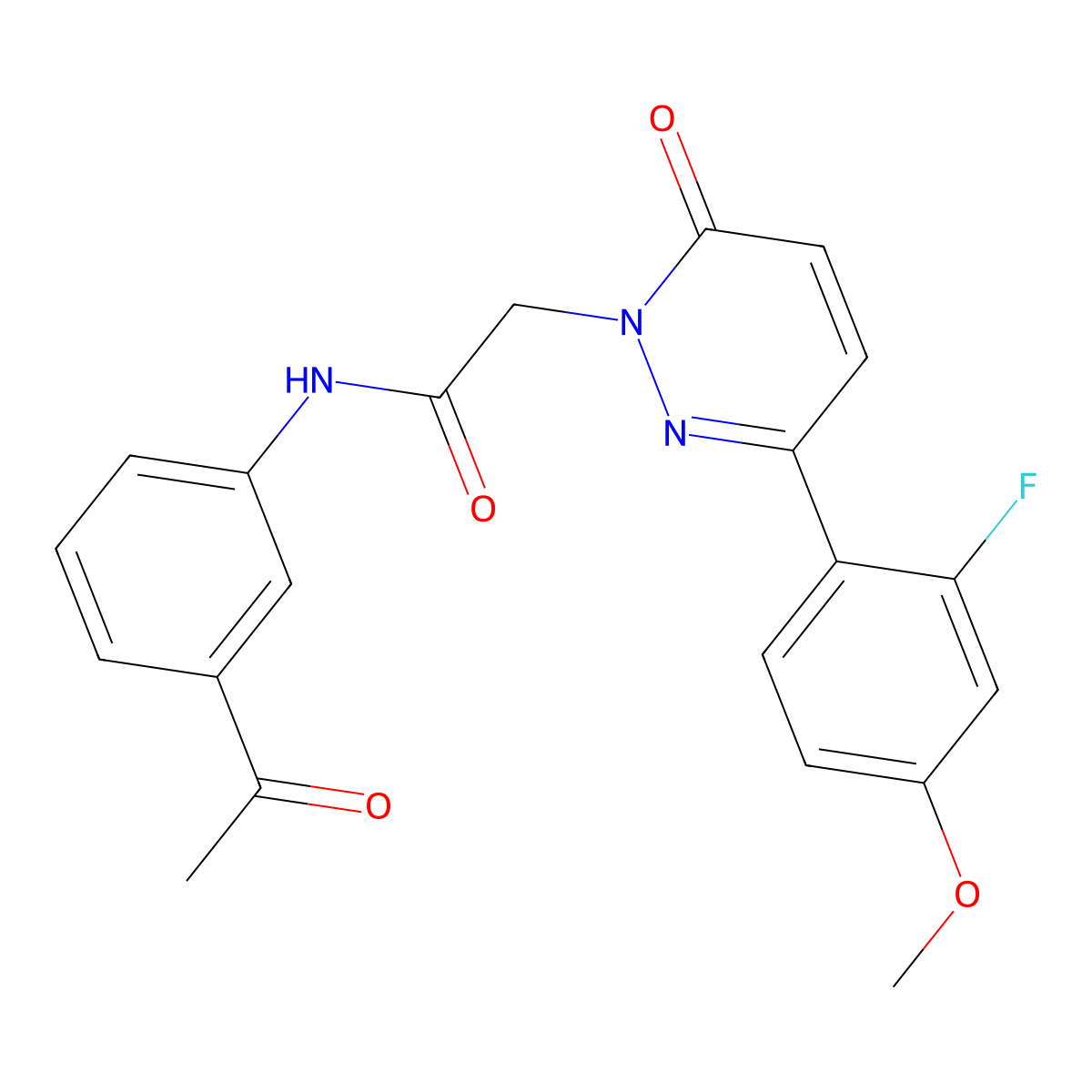 N-(3-acetylphenyl)-2-(3-(2-fluoro-4-methoxyphenyl)-6-oxopyridazin-1(6H)-yl)acetamide molecular structure, CAS 1246069-47-5