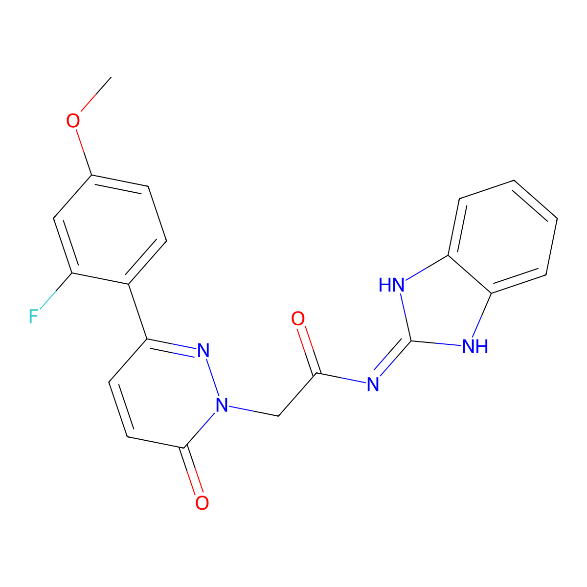 N-(1,3-dihydro-2H-benzimidazol-2-ylidene)-2-[3-(2-fluoro-4-methoxyphenyl)-6-oxopyridazin-1(6H)-yl]acetamide molecular structure, CAS 1246069-51-1
