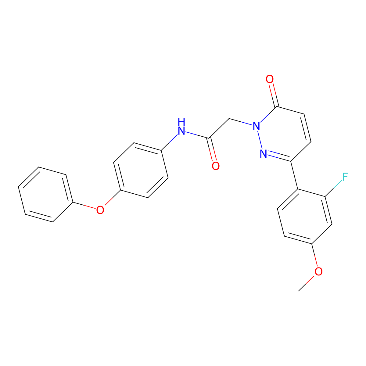 2-[3-(2-fluoro-4-methoxyphenyl)-6-oxopyridazin-1(6H)-yl]-N-(4-phenoxyphenyl)acetamide molecular structure, CAS 1246069-88-4