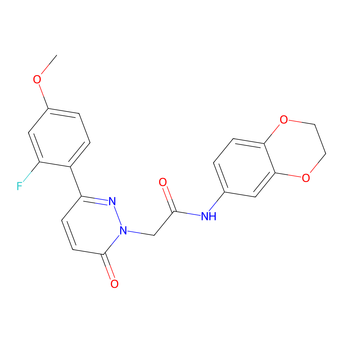 N-(2,3-dihydro-1,4-benzodioxin-6-yl)-2-[3-(2-fluoro-4-methoxyphenyl)-6-oxopyridazin-1(6H)-yl]acetamide molecular structure, CAS 1246070-00-7