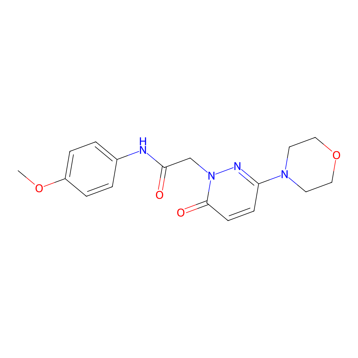 N-(4-methoxyphenyl)-2-[3-(morpholin-4-yl)-6-oxopyridazin-1(6H)-yl]acetamide molecular structure, CAS 1246070-07-4