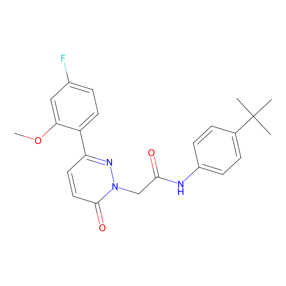 N-(4-tert-butylphenyl)-2-[3-(4-fluoro-2-methoxyphenyl)-6-oxopyridazin-1(6H)-yl]acetamide molecular structure, CAS 1246070-08-5
