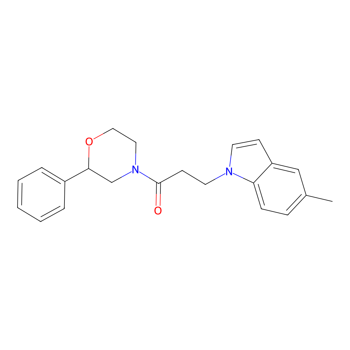 3-(5-methyl-1H-indol-1-yl)-1-(2-phenylmorpholin-4-yl)propan-1-one molecular structure, CAS 1246070-31-4